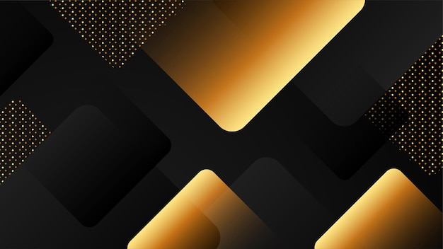 Fondo de lujo abstracto negro y dorado