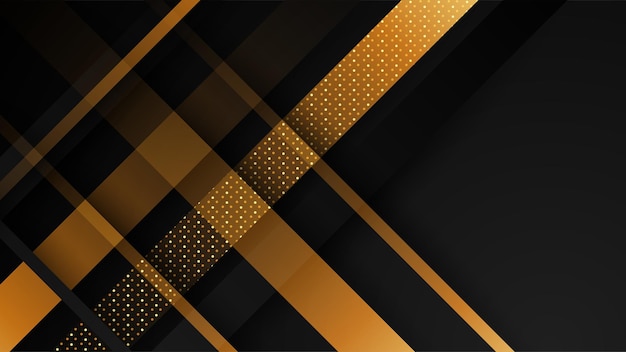 Fondo de lujo abstracto negro y dorado