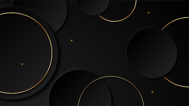 Fondo de lujo abstracto negro y dorado