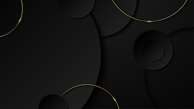 Fondo de lujo abstracto negro y dorado