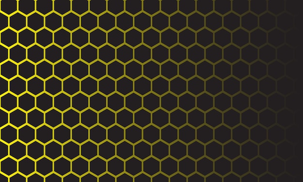 Vector fondo de lujo amarillo con diseño de panal