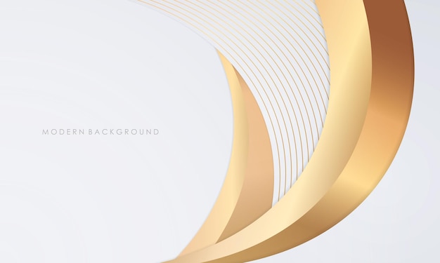 Fondo de lujo blanco y dorado abstracto