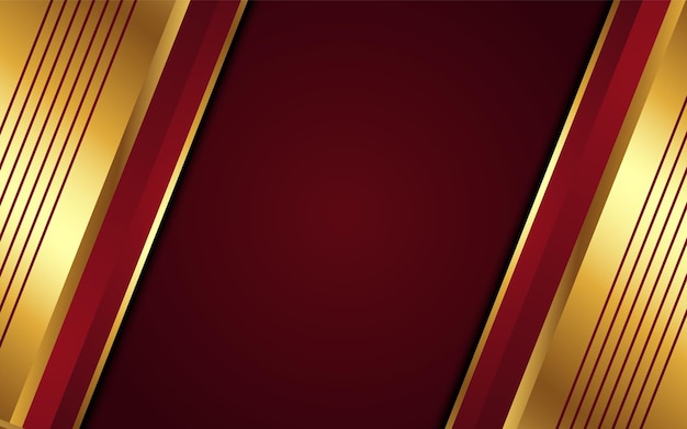 Fondo de lujo Diagonal capa superpuesta granate con elegante dorado