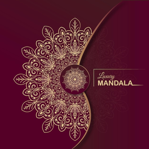 Fondo de lujo con diseño de mandala decorativo