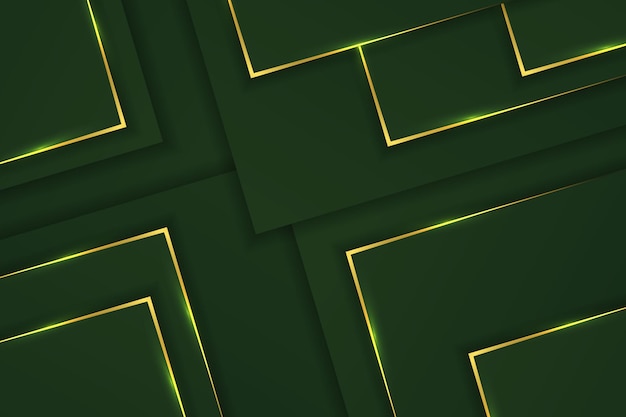 Fondo de lujo con diseño de vector degradado verde dorado oscuro