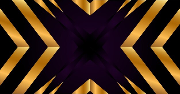 Fondo de lujo dorado en colores violetas superpuestos oscuros Diseño moderno Ilustración vectorial