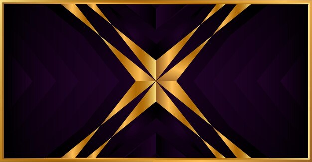 Fondo de lujo dorado en colores violetas superpuestos oscuros Diseño moderno Ilustración vectorial