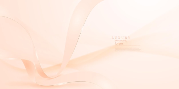 Fondo de lujo dorado con elegantes elementos de línea dorada Diseño de ilustración vectorial abstracto 3d moderno
