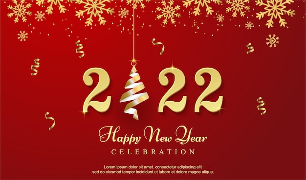 Fondo de lujo feliz año nuevo 2022
