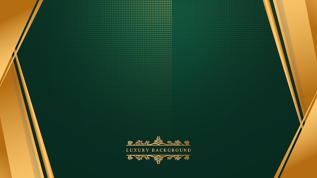 Fondo de lujo Fondo elegante de oro verde premium Fondo de lujo para nominación al premio