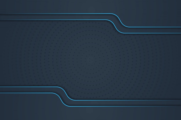 Fondo de lujo con forma abstracta, línea azul y degradado de medios tonos