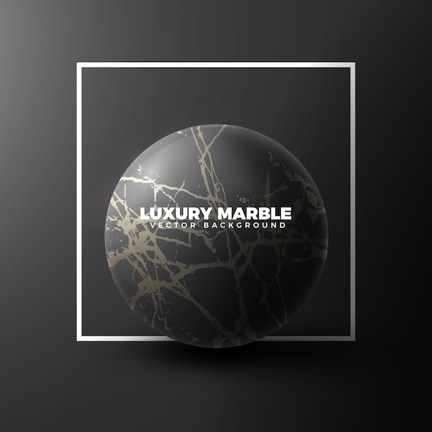 Fondo de lujo Golden Marble Sphere