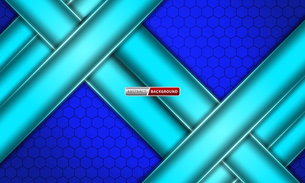 Fondo de lujo hexagonal azul oscuro abstracto16