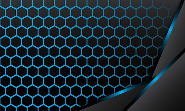 fondo de lujo hexagonal azul