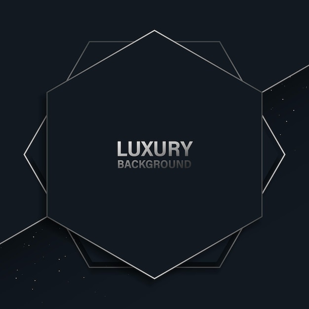 Fondo de lujo con hexagonal y línea