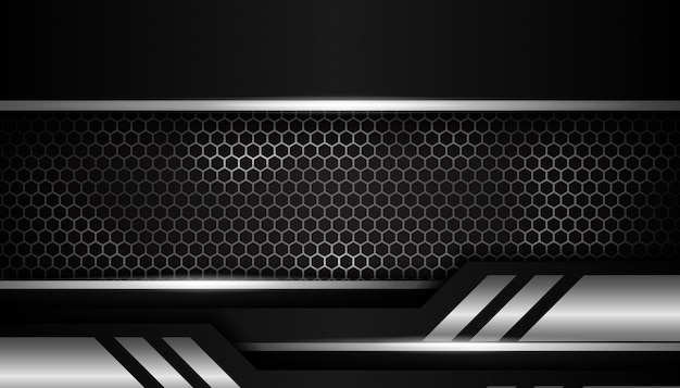 Fondo de lujo hexagonal de plata deportiva