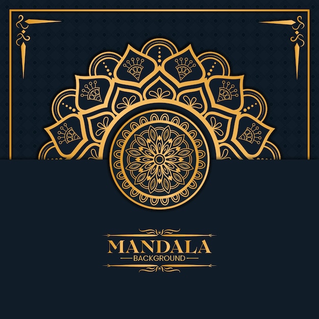 Fondo de lujo Mandala de oro
