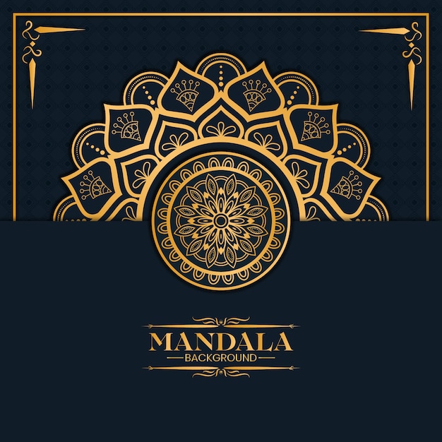 Vector fondo de lujo mandala de oro