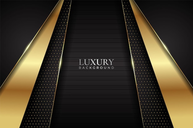 Fondo de lujo moderno minimalista oscuro con efecto dorado brillante
