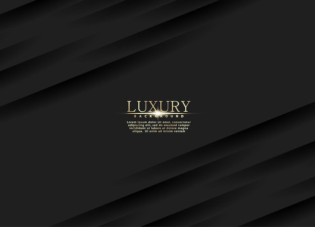 Fondo de lujo negro abstracto con líneas brillantes Diseño moderno elegante