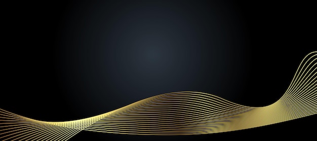 fondo de lujo negro y dorado abstracto vectorial con resúmenes