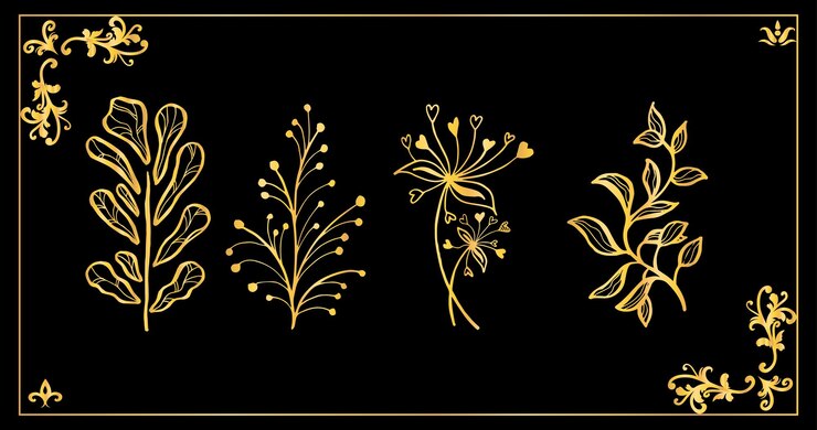 fondo de lujo negro y dorado