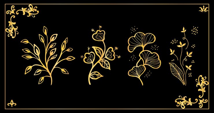 fondo de lujo negro y dorado