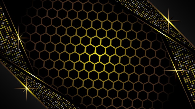 Fondo de lujo negro y dorado