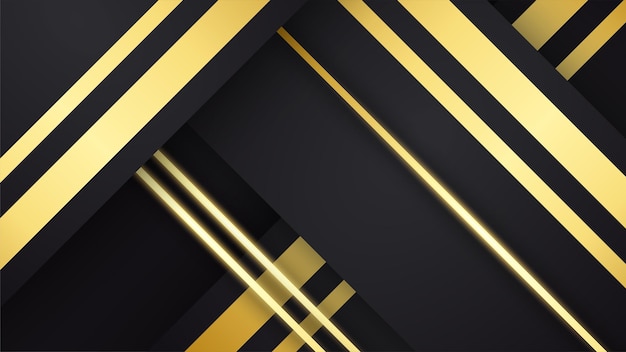 Vector fondo de lujo negro y oro