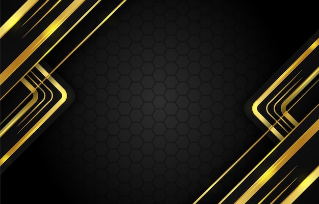 Fondo de lujo negro y oro