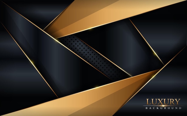 Fondo de lujo negro y oro