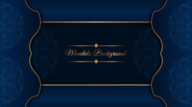 Fondo de lujo con ornamento de mandala dorado