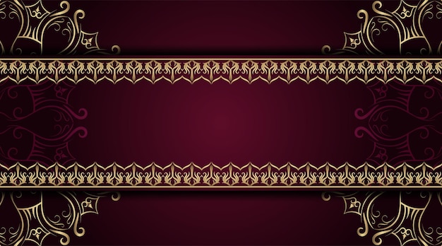 Fondo de lujo con ornamento de mandala dorado