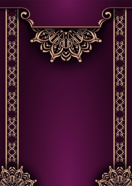 Fondo de lujo con ornamento de mandala dorado