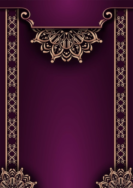 Fondo de lujo con ornamento de mandala dorado