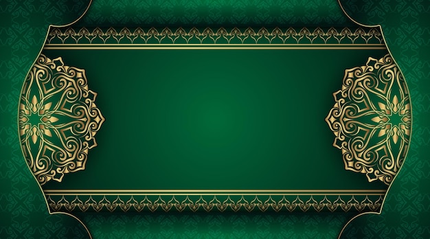 Fondo de lujo con ornamento de mandala dorado