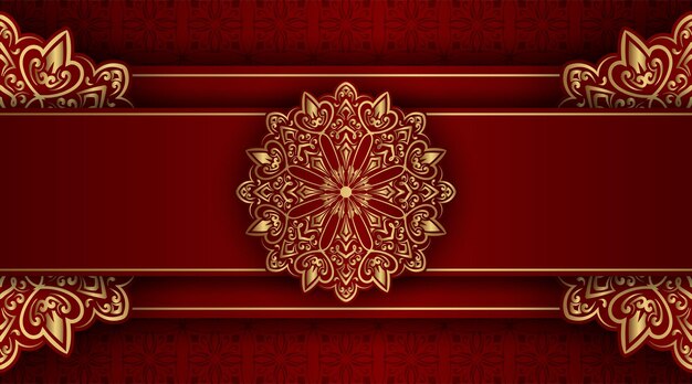 Fondo de lujo con ornamento de mandala dorado