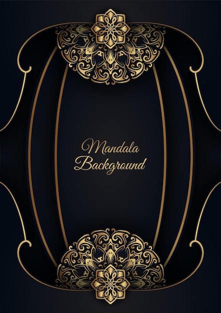 Fondo de lujo con ornamento de mandala dorado