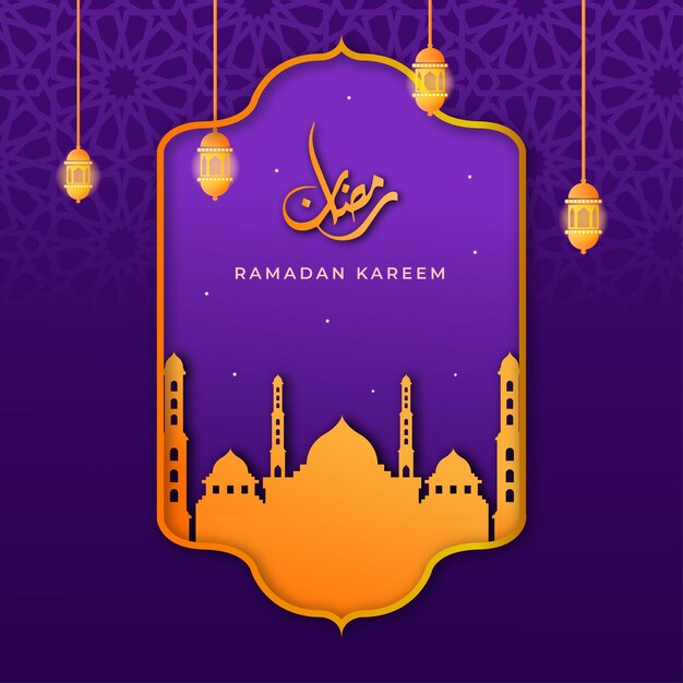 Vector fondo de lujo de oro islámico ramadan kareem