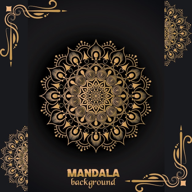 Fondo de lujo oro Mandala