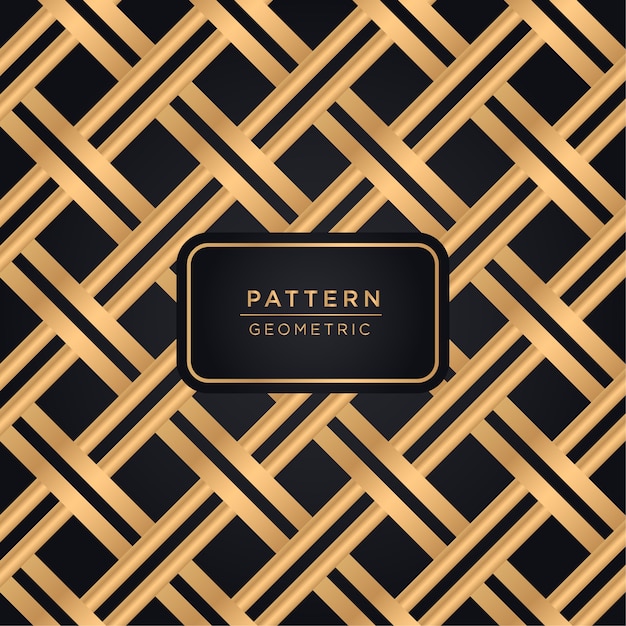 Fondo de lujo patrón geométrico en color oro