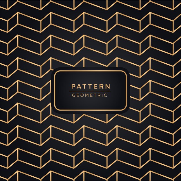 Fondo de lujo patrón geométrico en color oro