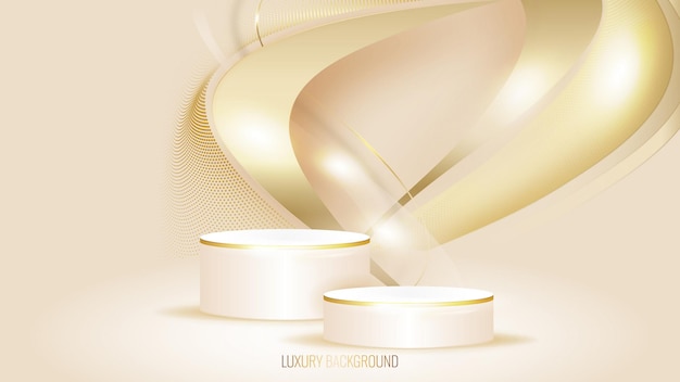 fondo de lujo del podio dorado