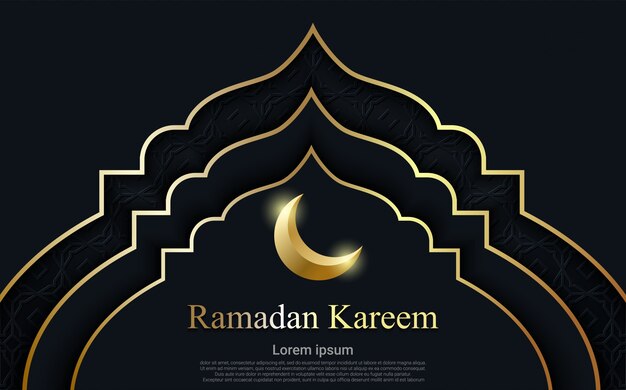 Fondo de lujo ramadan kareen.