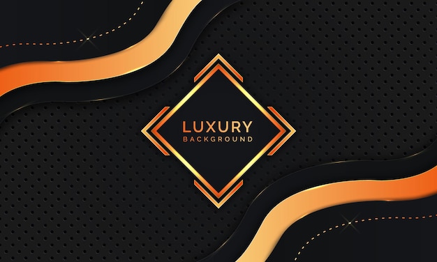 Fondo De Lujo Útil Elegante Dorado Y Naranja Oscuro