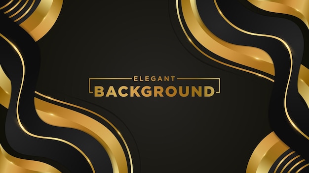 Fondo de lujo vectorial negro y dorado