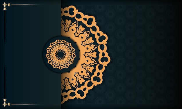 Fondo de lujo verde oscuro con adorno abstracto Elementos vectoriales elegantes y clásicos
