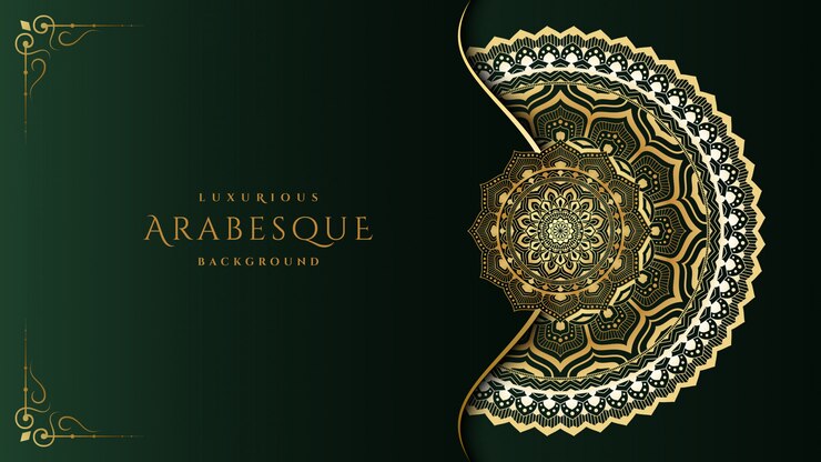 Fondo lujoso de Arabesque Mandala