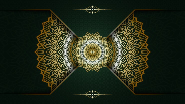 Fondo lujoso con mandala de oro