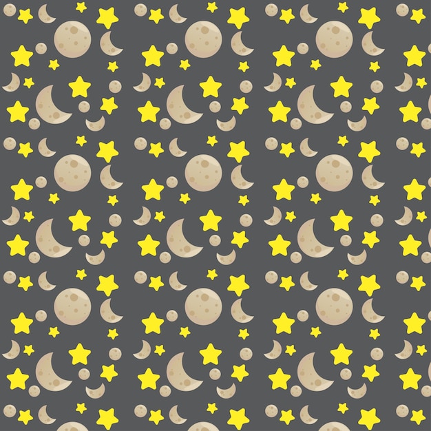 con fondo de luna y estrellas